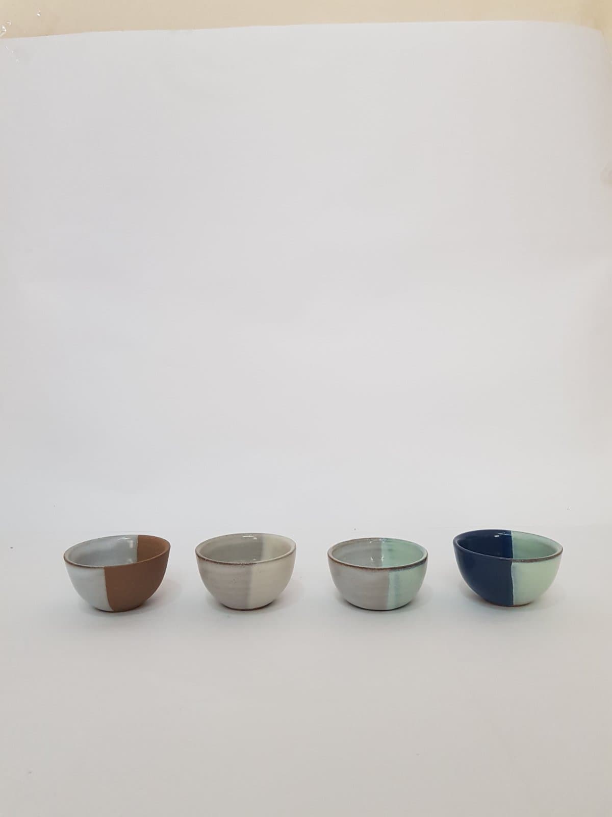 Shine white with brown sprayed Bata bowl