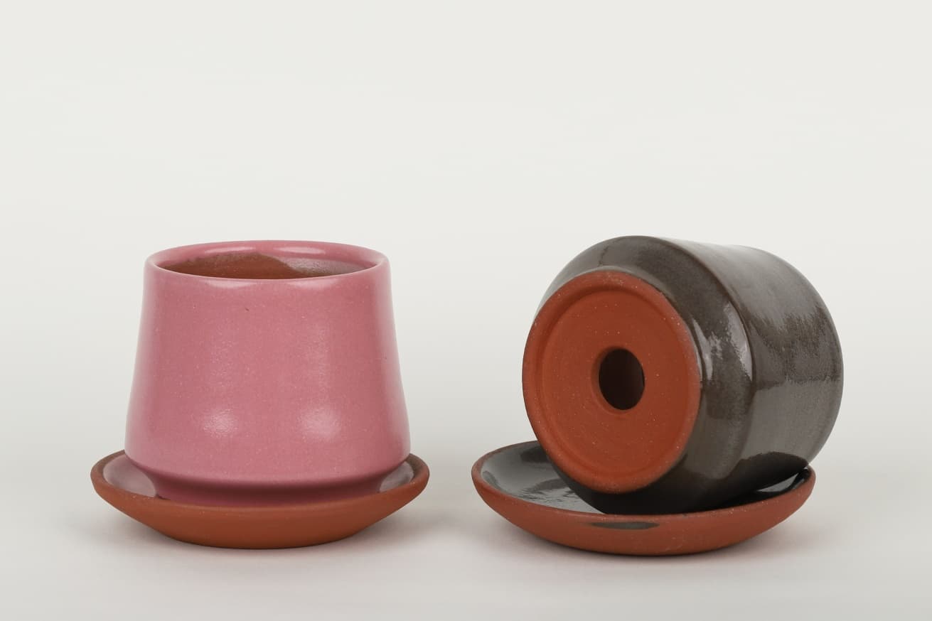 Tie and glazed Planter